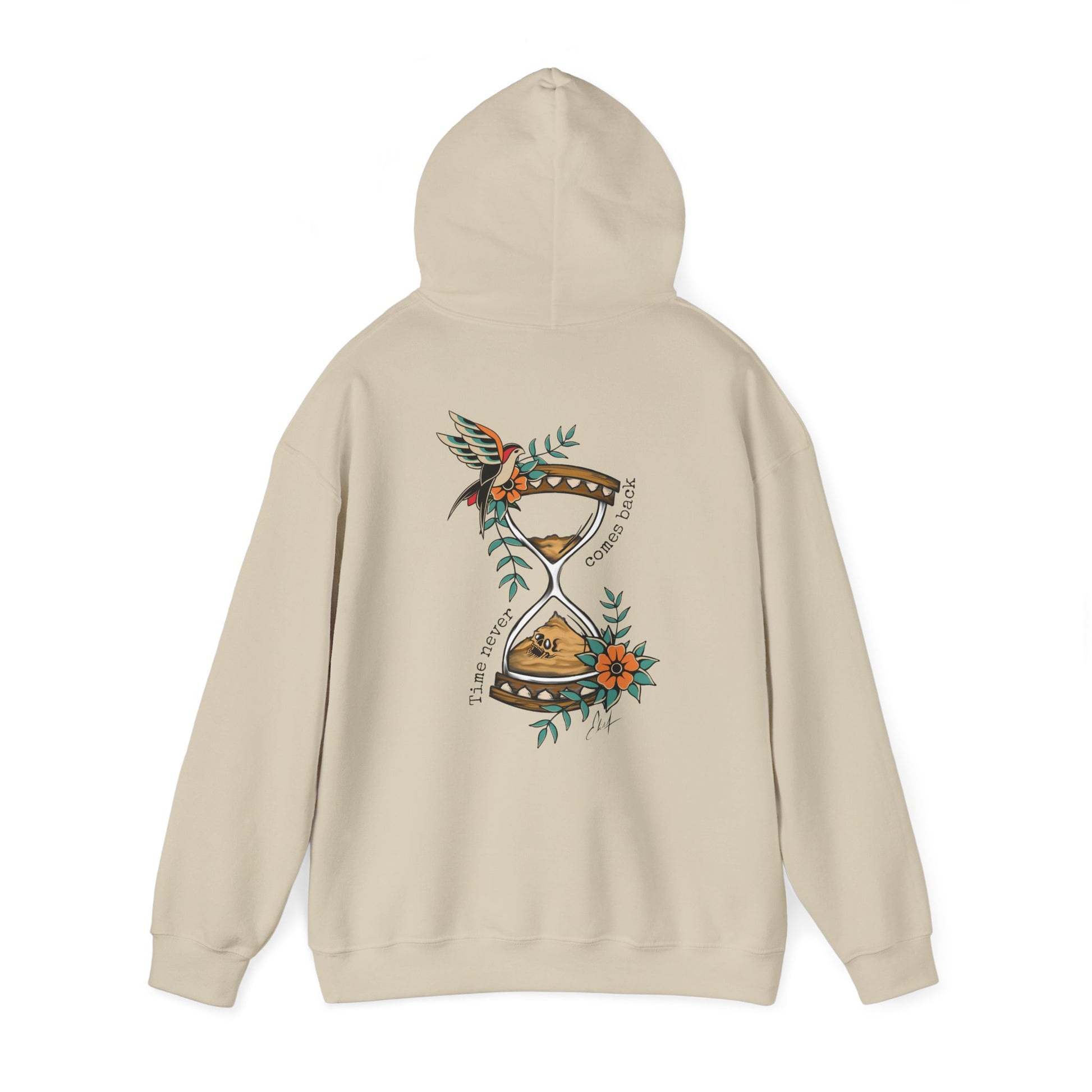 Coton ouaté '' Time never comes back '' Unisexe